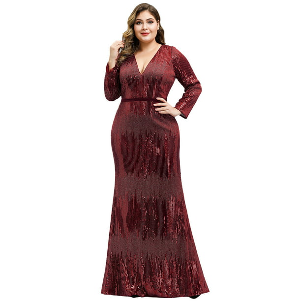 Ever-Pretty US Strappy V-neck Bridesmaid Prom Dress Burgundy Evenning Gown 00963 